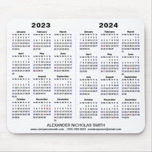 2023 - 2024 Calendar Minimalist Custom Muismat