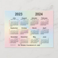 2023-2024 Rainbow 52 Weeks agenda van Janz