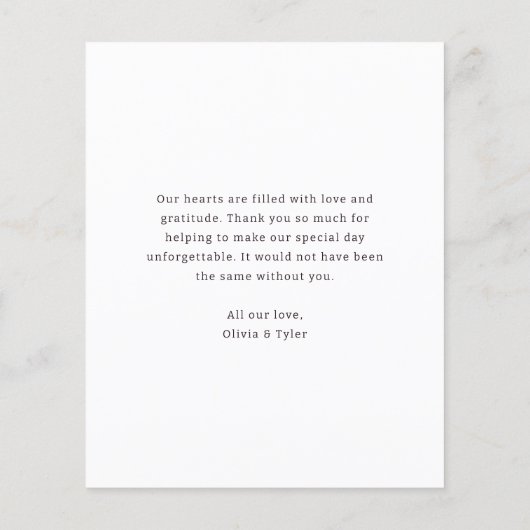 2023 3 Mariage photo Carte de remerciements (Dos)