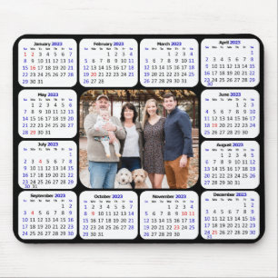 2023 Aangepaste, eenvoudige foto's met kalender Muismat