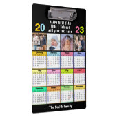 2023 Aangepaste kalenderreeks 4 Foto modern Klembord (Rechts)