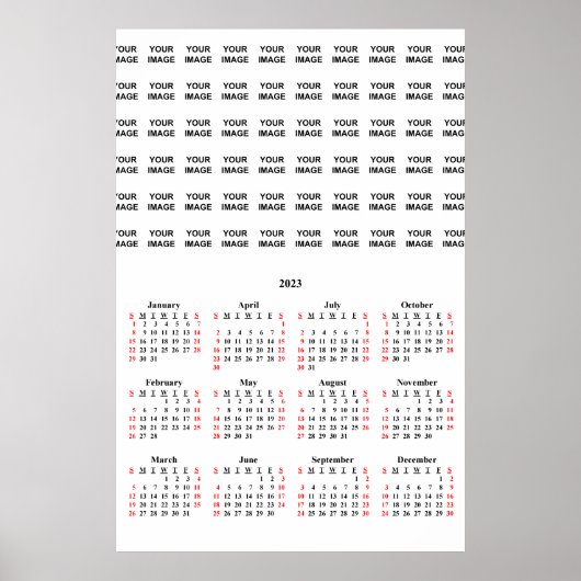 2023 Aangepaste Maak Je Eigen Kalender Poster (Voorkant)