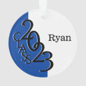 2023 Afstuderen Blauwe Klasse Foto Ornament (achterkant)