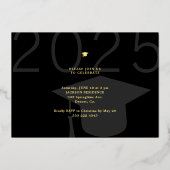 2023 afstuderen elegant minimalistisch aangepast 2 folie uitnodiging (Achterkant)