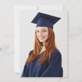 2023 Afstuderen Foto Blue Agate Gold Glitter Kaart (Achterkant)