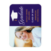 2023 Afstuderen Foto Paars Afstuderen Aankondiging Magneet (Verticaal)