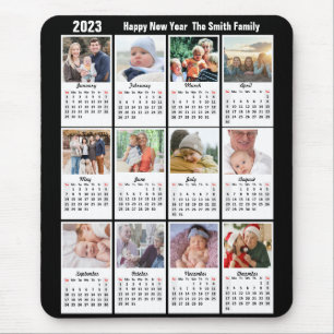 2023 Agenda 12 Familie Foto Modern Minimalist Muismat