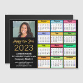 2023 Agenda Business Modern Script Photo Magnet (Voorkant / Achterkant)