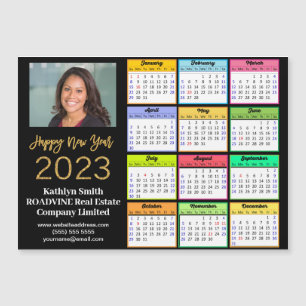 2023 Agenda Business Modern Script Photo Magnet