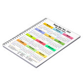 2023 Agenda kleurrijk - Aangepast op jaarbasis Mod Notitieboek (Linkerzijde)