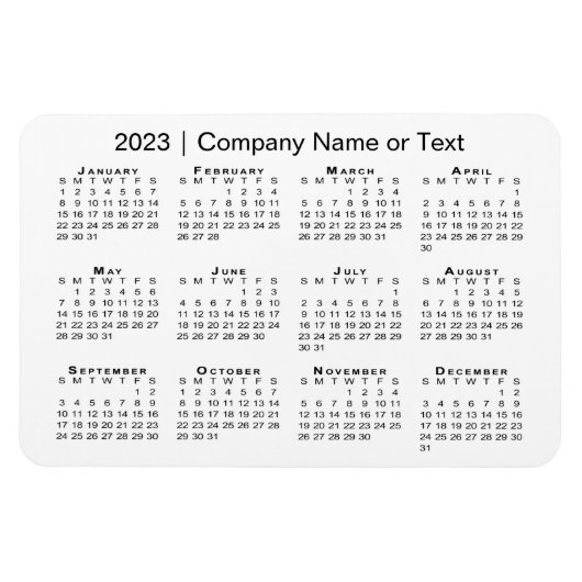 2023 Agenda met Eigen tekst wit Magneet (Horizontaal)