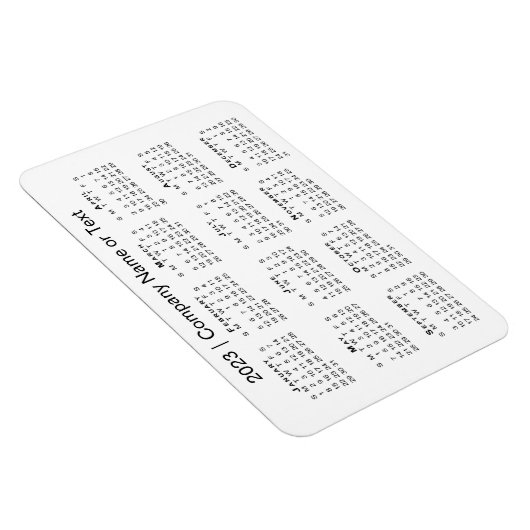 2023 Agenda met Eigen tekst wit Magneet (Rechterzijde)
