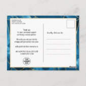 2023 Agenda Modern Geometric Blue Business Briefkaart (Achterkant)