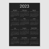 2023 Agenda Simple Black en White Magnet