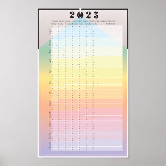2023 Agendaar - Maanplanner Poster (Voorkant)