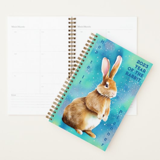 2023 Année du lapin, Apple Green & Azure Blue (Devant avec enveloppe)