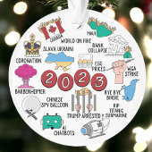 2023 Année en révision Acrylique ornement de Noël