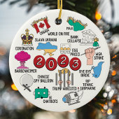 2023 Année en révision Céramique ornement de Noël