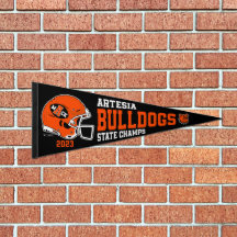 2023 Artesia Bulldogs State Champs Pennant Vlag