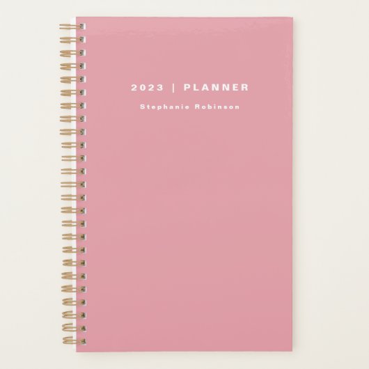 2023 Blush Pink Weekelijks Minimalistisch Planner (Voorkant)