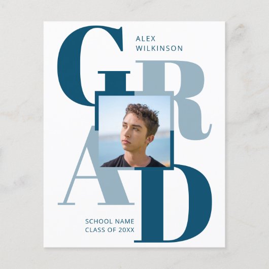 2023 BUDGET Modern Blue Script 2 Fotouitnodiging (Voorkant)