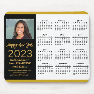 2023 Calendar Business Gold Script Photo Muismat