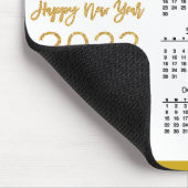 2023 Calendar Business Gold Script Photo Simple Muismat (Hoek)