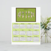 2023 Calendar Fabric Font Rabbits Dancing (Staand voorkant)