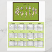 2023 Calendar Fabric Font Rabbits Dancing (Voorkant)