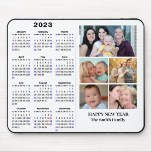 2023 Calendar Minimalist 5 Family Foto Modern Muismat