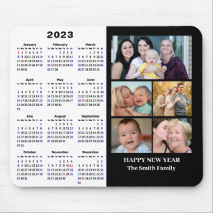 2023 Calendar Minimalist 5 Family Foto Modern Muismat