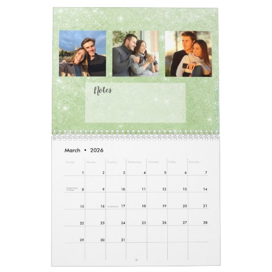 2023 Calendrier 3 Photos par mois et Notes Section (Mar 2026)