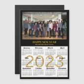 2023 Calendrier Business Modern Gold Photo Magnet (Devant / Derrière)