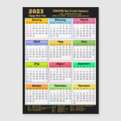 2023 Calendrier Gold Script Carte magnétique moder (Devant)