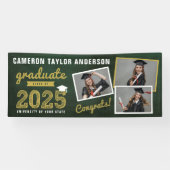 2023 Chalkboard Schets 3 Foto Collage Afstudeerder Spandoek (Horizontaal)