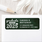 2023 Chalkboard Schets Modern Afstuderen Adres Etiket (Insitu)