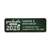 2023 Chalkboard Schets Modern Afstuderen Adres Etiket (Voorkant)