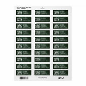 2023 Chalkboard Schets Modern Afstuderen Adres Etiket (Full Sheet)