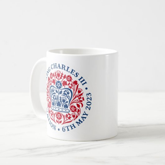 2023 Coronation Mok (rood en blauw) (Voorkant links)