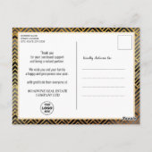 2023 Corporate Black Gold Script Modern Calendar Briefkaart (Achterkant)