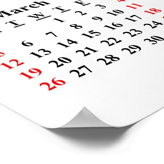 2023 Creëer Uw eigen kalender voor aangepaste Post Poster (Hoek)