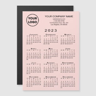 2023 de Bedrijfs van de Kalender Tekst Roze Magnet