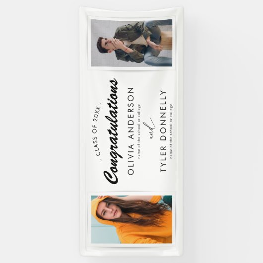 2023 Dubbele Afstuderen fotobanner Spandoek (Verticaal)