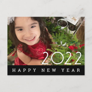2023 Eenvoudige Nieuwjaarskaart Foto Briefkaart