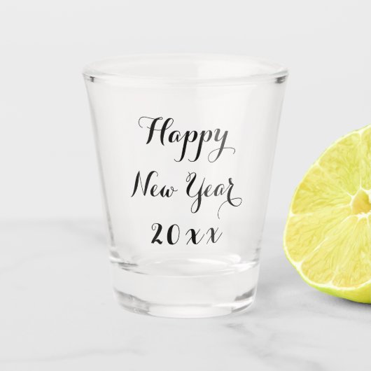 2023 Elegant Script Happy New Year Party Whiskey Shot Glas (Voorkant)