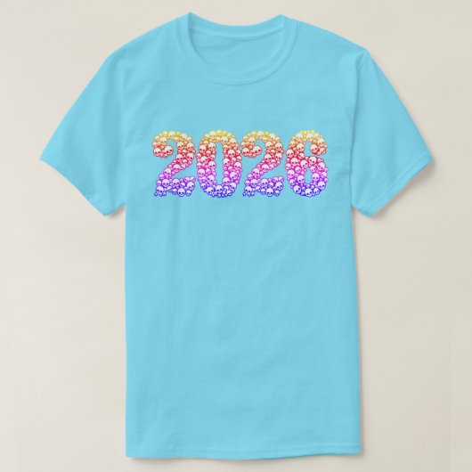 2023 en T-shirt crâne coloré (Design devant)