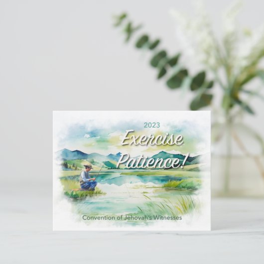 2023 Exercise Patience! Carte postale JW Conventio (Debout devant)