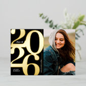 2023 Foto Black Gold Afstuderen Aankondiging (Staand Voorkant)