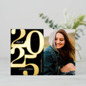 2023 Foto Black Gold Afstuderen Aankondiging (Staand Voorkant)