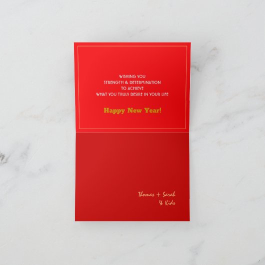 2023 Frans Flag & Eiffel Happy Nieuwjaar, Frankrij Kaart (Binnen)